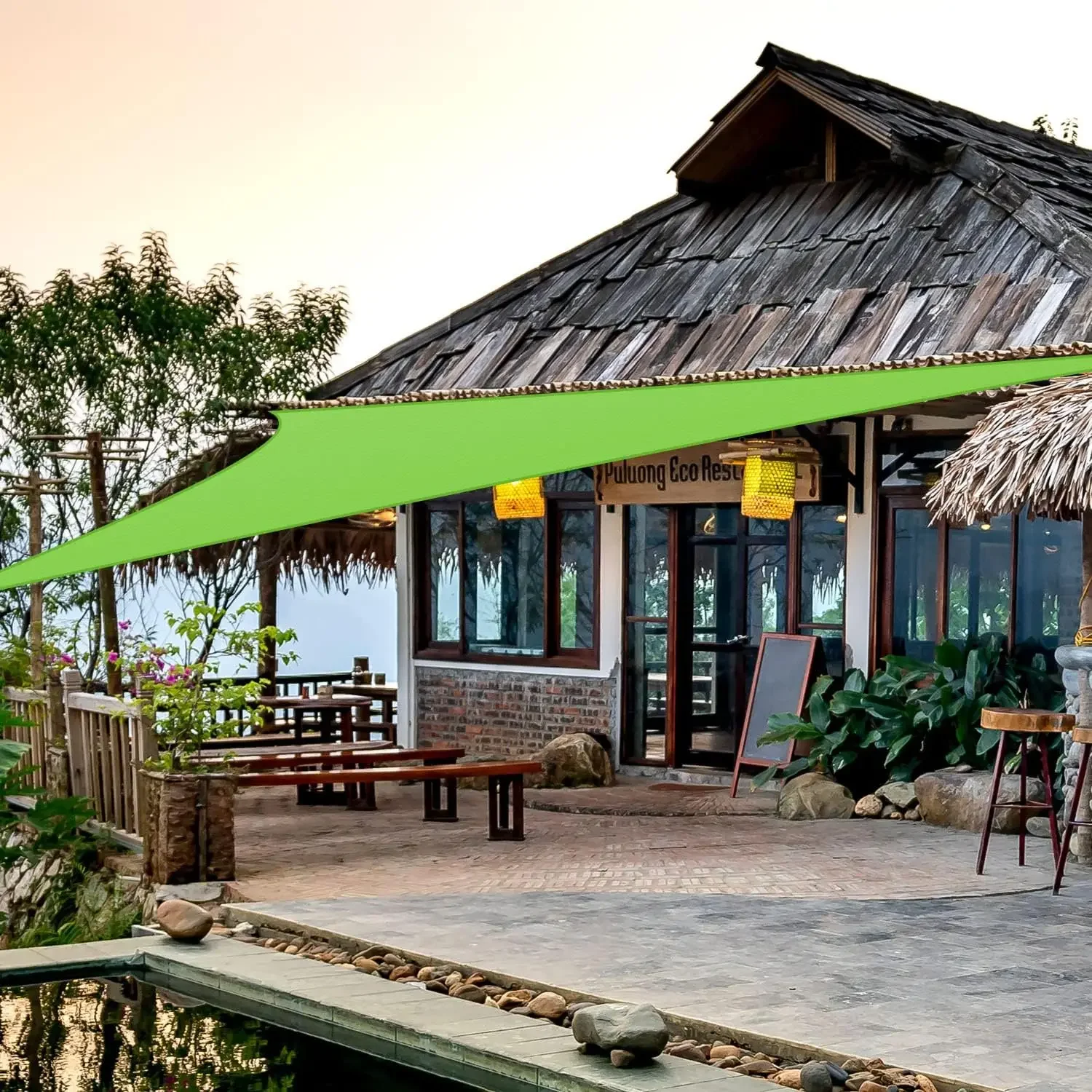 

XMSJ.Sun Shade Sail Waterproof,Triangle 23' x 23' x 23' Shade Sails 95% UV Blocker,Sunshade Patio Carport Awning