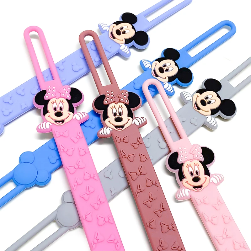 

1pcs Silicone New Disney Mickey Mouse Cartoon Beads Pacifier Chain for Teether Nursing Toys Nipple Dummy Holder Chains