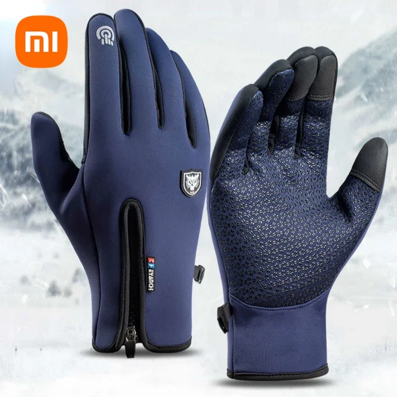 Xiaomi Winter Thermal Gloves Waterproof Windproof Outdoor Sports Warm Cycling Gloves Full Finger Touch Screen Glove Men Women