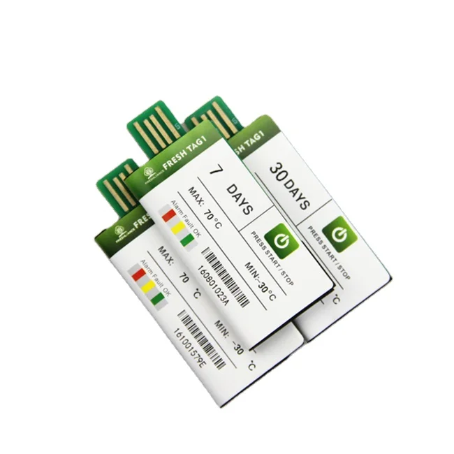 5個入り 新鮮タグ 1 -30～70℃ 使い捨て USB 温度データロガー