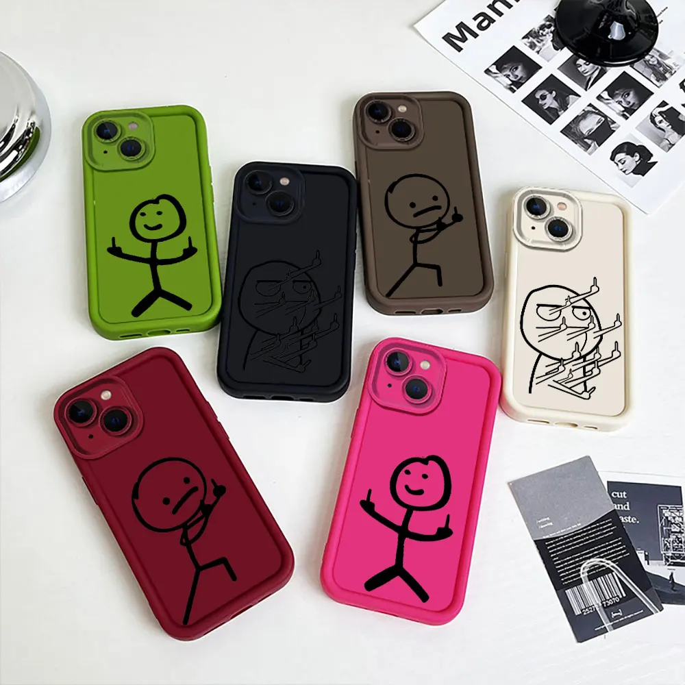 Matchman Männer Mittelfinger Fall für Samsung Galaxy A52 A71 A55 A54 A51 A73 A35 A34 A33 A32 A31 A25 A24 A23 A21s A20s A13 Abdeckung