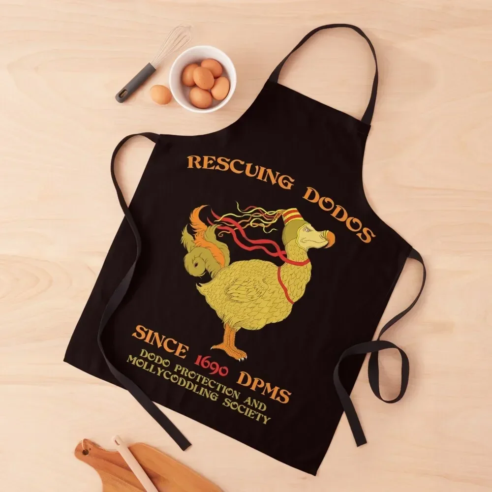 Rescuing Dodos Since 1690 Apron christmas decoration Kitchen For Man Waterproof Kitchen Woman Apron