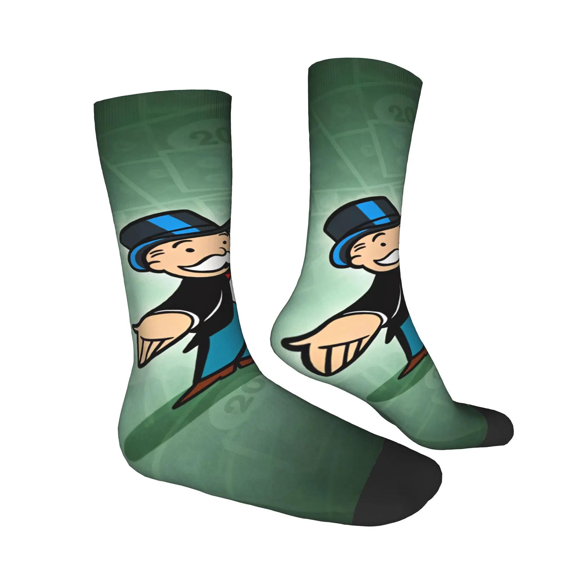 Monopolys Richie Rich Socks Elegant Stockings Adults Men Quality Outdoor Socks Autumn Design Anti Slip Socks