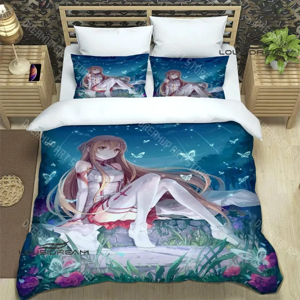 

Cartoon Sword Art Online Bedding Sets exquisite bed supplies set duvet cover bed comforter set bedding set luxury birthday gift