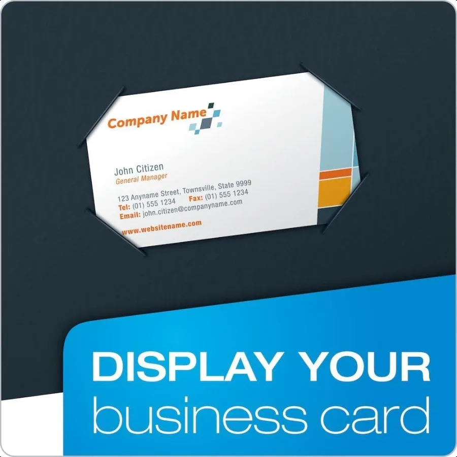 TwinPocket Folders Textured Paper Letter Size Dark Blue Holds 100 Sheets Box of 25 57538EE