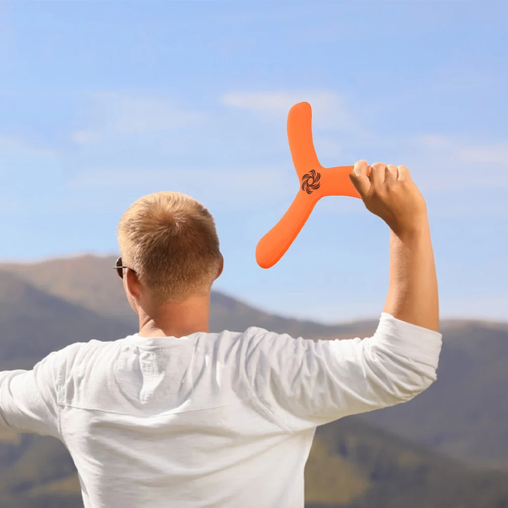 3 قطع من لعبة بوميرانج السميكة ذات التصميم المستقر للأطفال في الهواء الطلق، ألعاب بارك الشاطئ، ألعاب عائلية ممتعة للطيران