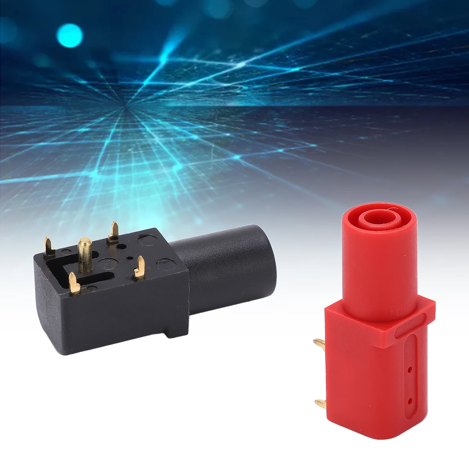4mm Plated Safety Banana Plug Right Angle PCB Banana Socket Anti-corrosion PA Brass For Circuit Testing