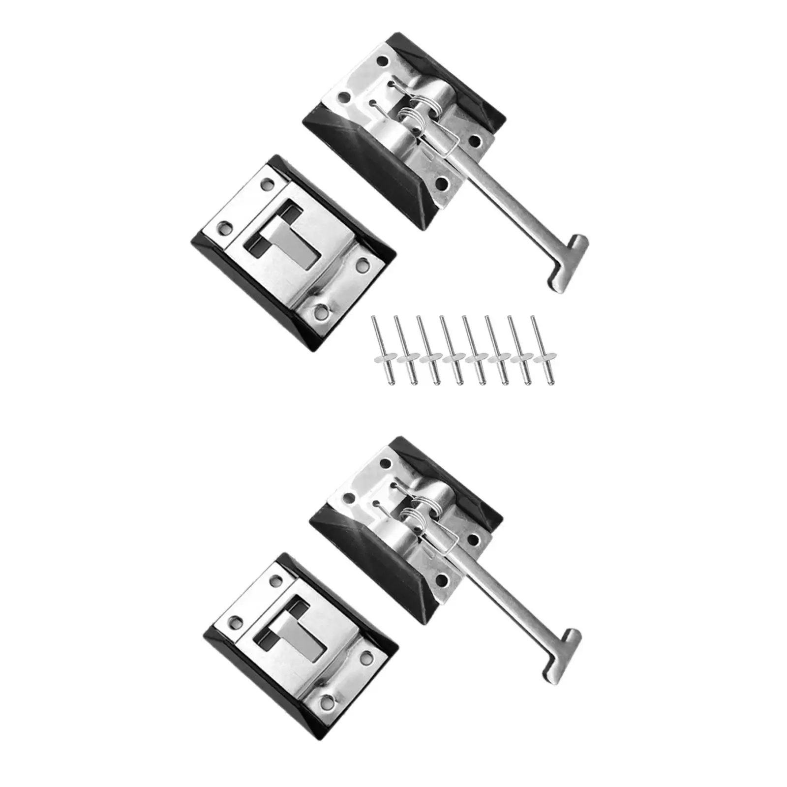 T Shape Entry Door Latch Cargo Haulers Compartment with Bracket Trucks Caravans Containers Horse Trailers Entry Door Catch Latch