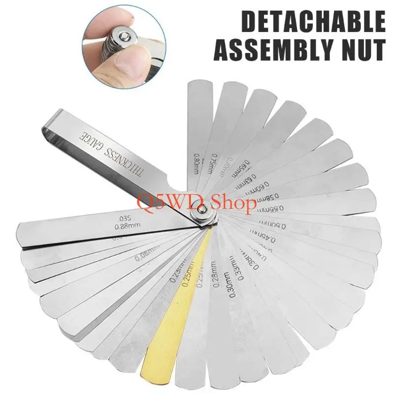Q5WD Feeler Gauge Set Stainless Steel Double Marked for Precise Measurement in Multiple Fields Engineering and Vehicle Repair