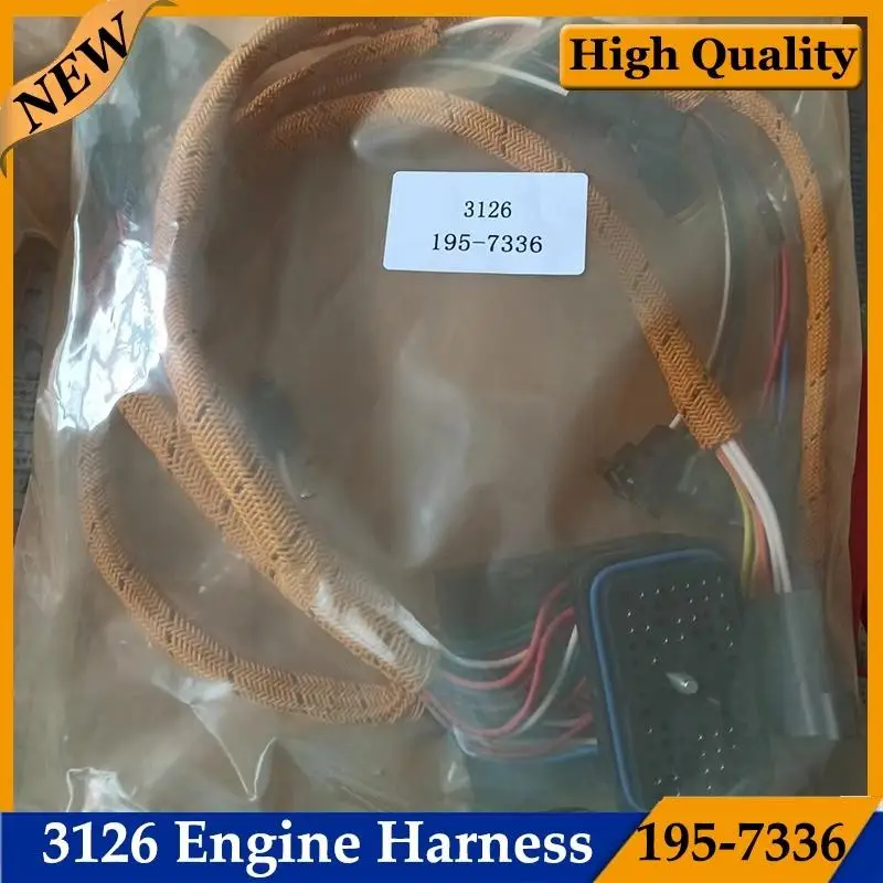 195-7336 1957336 Engine Wiring Harness For CAT 322C 325C Excavator C-7 3126 3126B Engine Harness Cable view 2