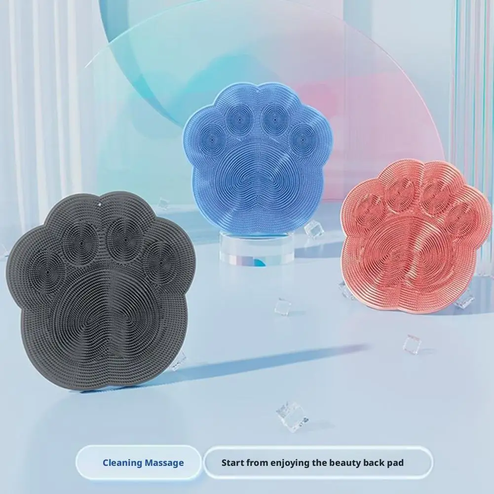 

Adult Silicone Rub Back Brush Non-slip Wash Foot Pad Massage Shower Mat with Sucker Bath Massage Foot Exfoliating Brush Pad