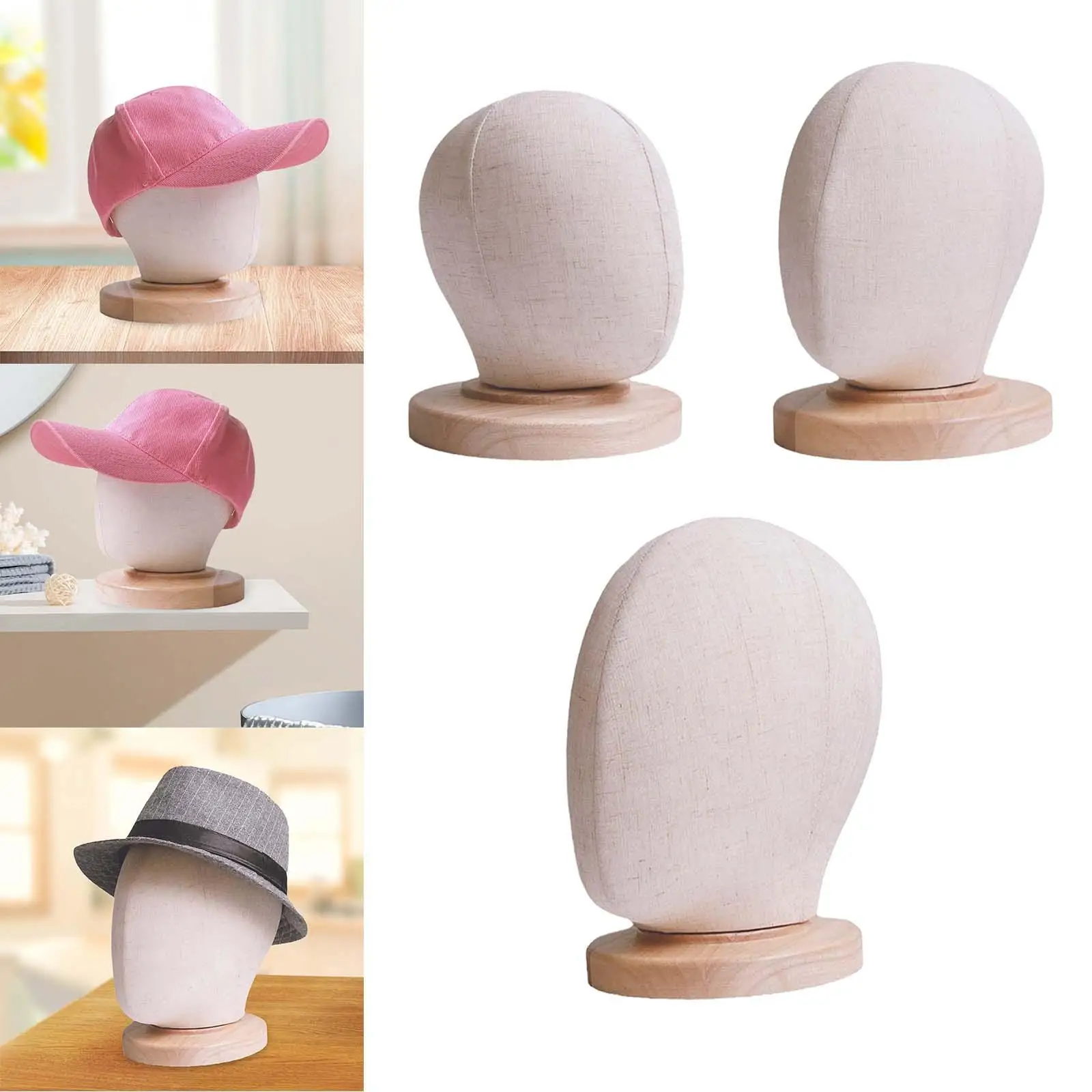 Head Styling Display Model, Caps Storage Rack, Linen Manequim para Salão de Beleza ou Loja