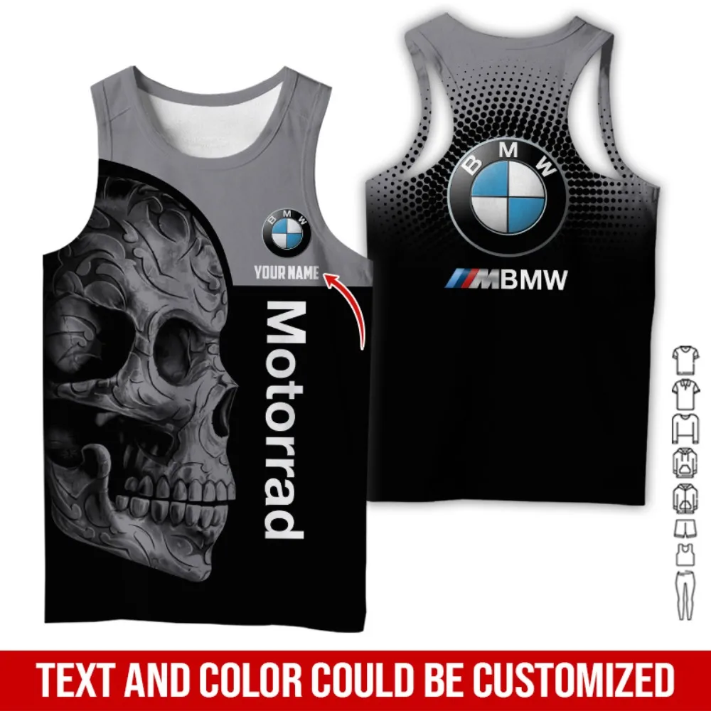 

2025 New Round Neck Comfortable Sports Vest With 3D Printed BMW Logo Motorcycle Riding Enthusiasts Sleeveless Breathable Vest