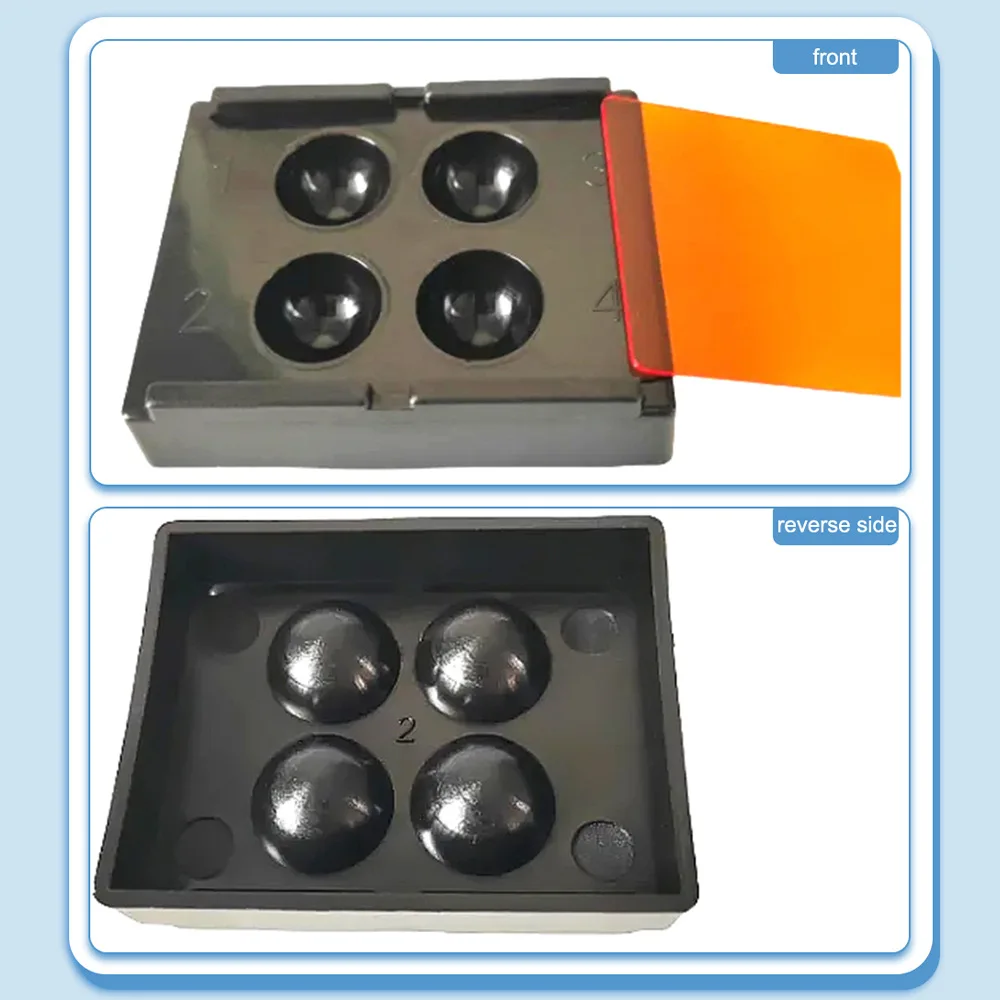 4/8 Slots Dental Resin Shade Light Storage Box Dental Palette with Cover Dental Veneer Box Mix Hood Case Shading Organizer Tool view 6