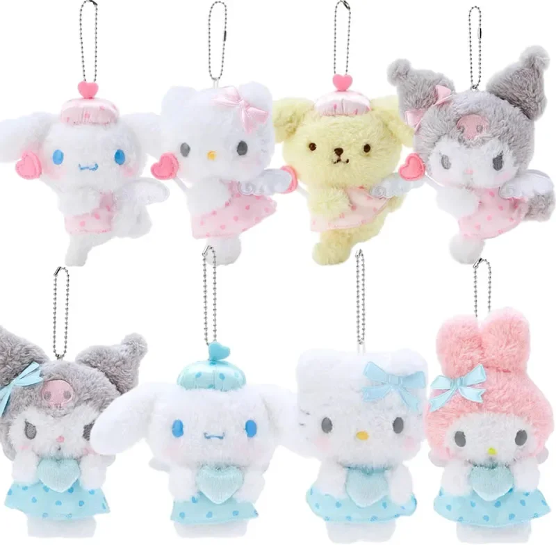 

Kawaii Sanrios плюшевая милая кукла ангел мечты игрушки Keychion Hello Kitty Kuromi My Melody Cinnamoroll милая сумка Подвеска очаровательные подарки