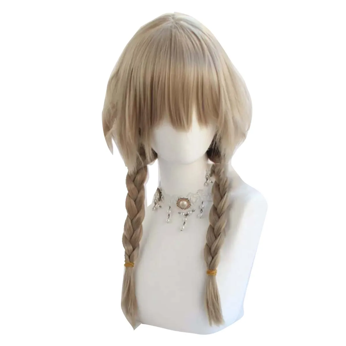 Women Anime Steins Gate Cosplay Amane Suzuha Braid Heat Resistant Synthetic Hair Wig
