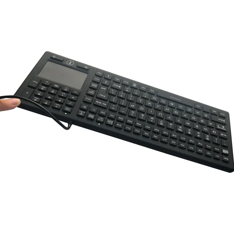 IP68 waterproof keyboard with 122 keys, including 24 function keys