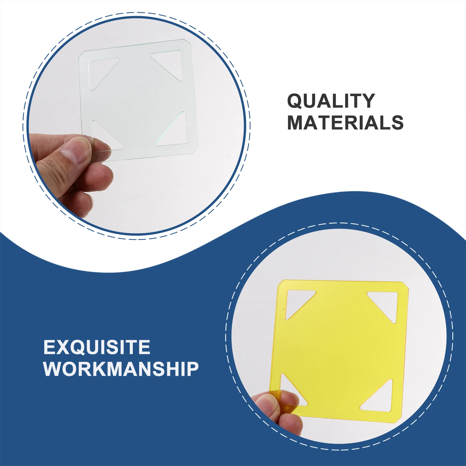 

5pcs Quilting Templates Sewing Patchwork Stitching Rulers Crimping Tools Craft Frames Square Set No Edges Smooth Professional