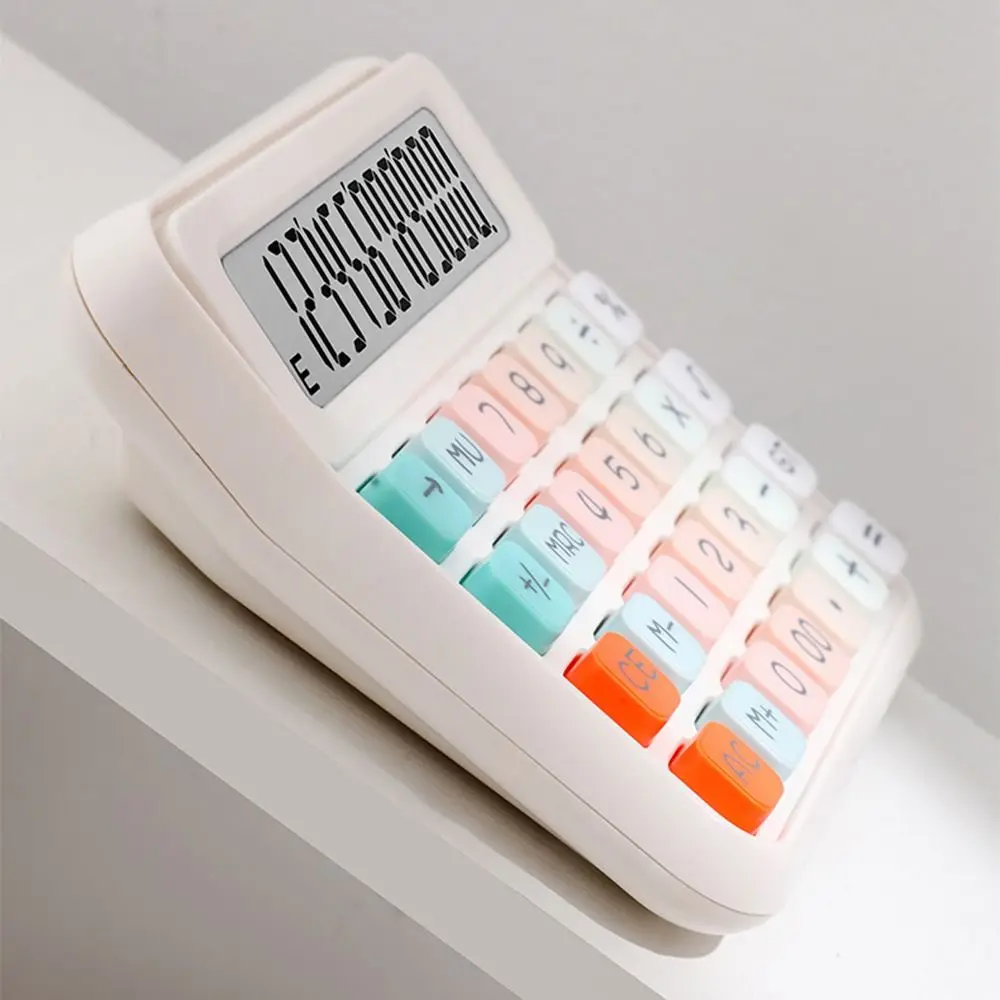 Gift Cute 12 Digits Calculator Candy Color Portable Desktop Calculator Practical Prevent Slipping Student Calculator Business