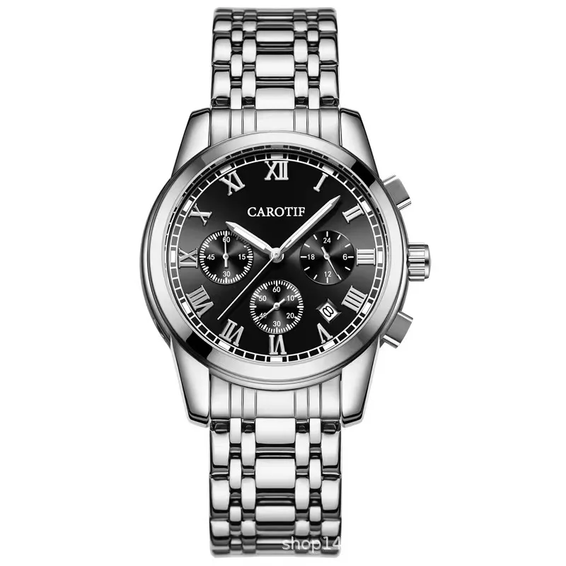 Orologio da uomo orologio meccanico multifunzionale impermeabile Business cintura in acciaio raffinato orologio da uomo