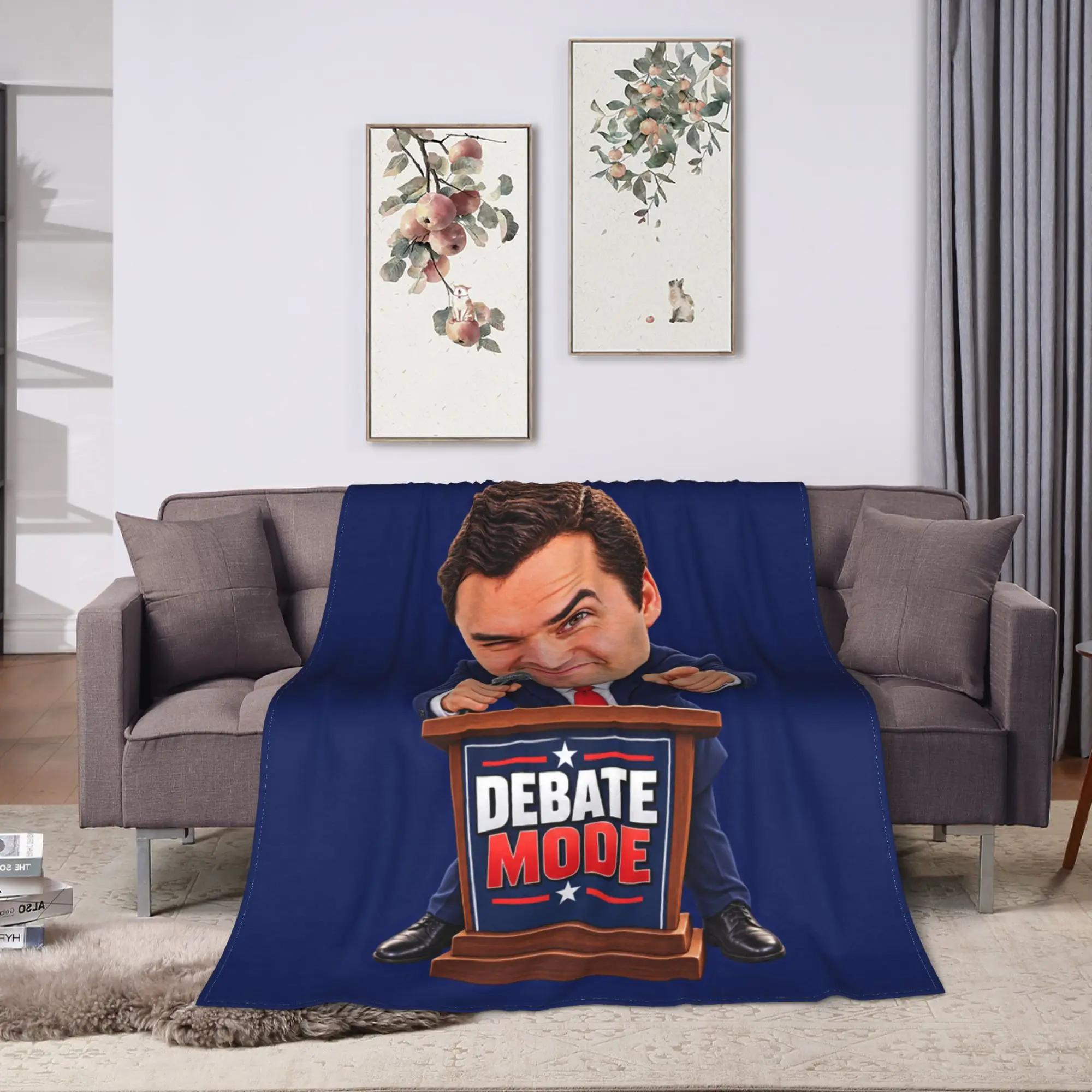 Charlie Kirk Meme Blanket Spring  Cozy Bedding Throws For Adults Sofa Home Flannel Bedspread Bed Cover