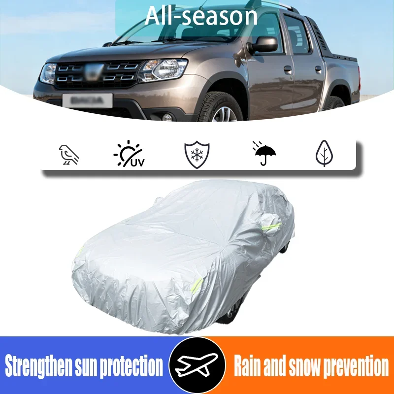 

For Dacia Duster 2010-2021 Outdoor Sun Shade Anti-UV Rain Snow Fog Resistant Cover Dust ProofWaterproof Oxford