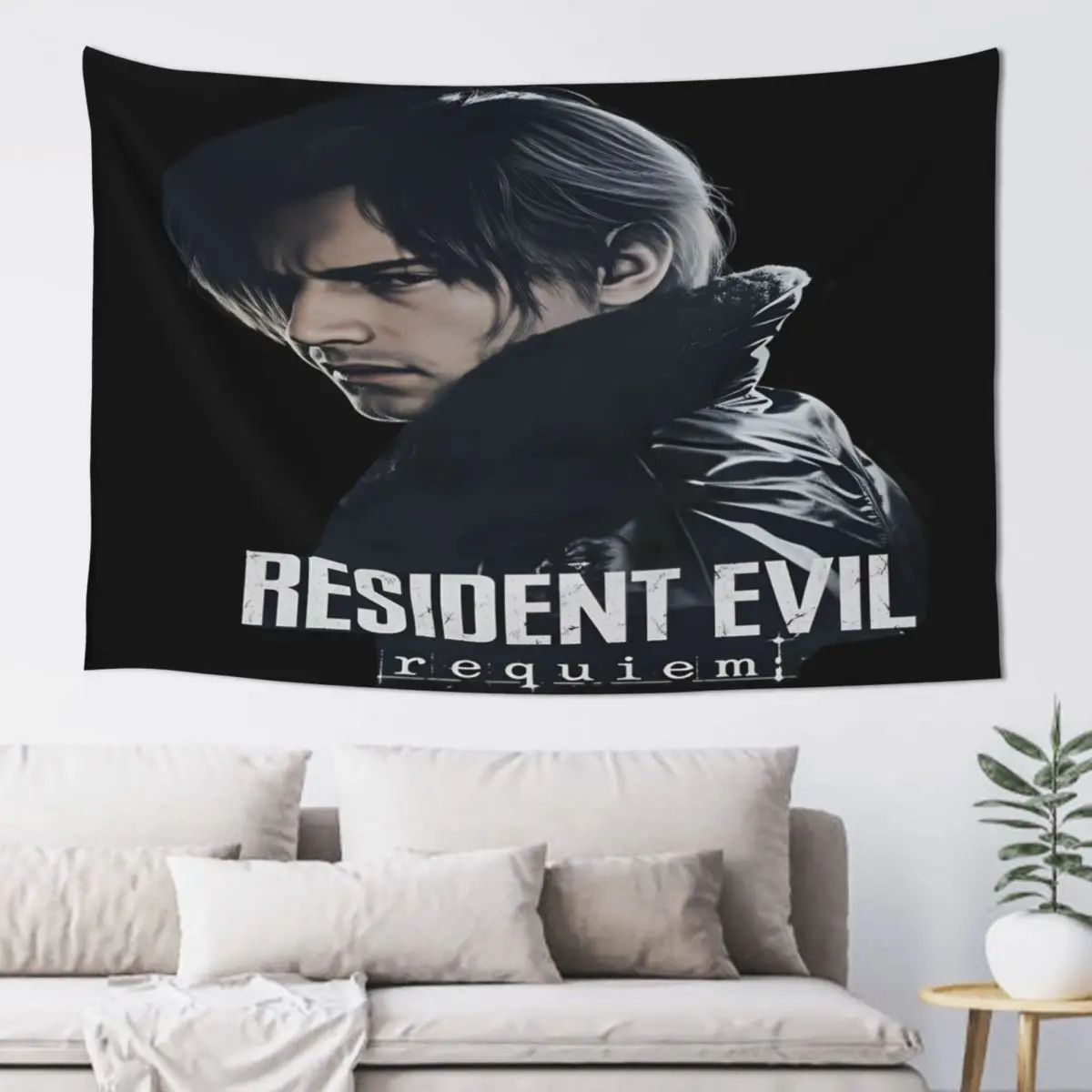 Leon Kennedy Tapestry Hanger Print Art Tapestries Funny Bedroom Living Room Home Background Cloth Wall Decoration