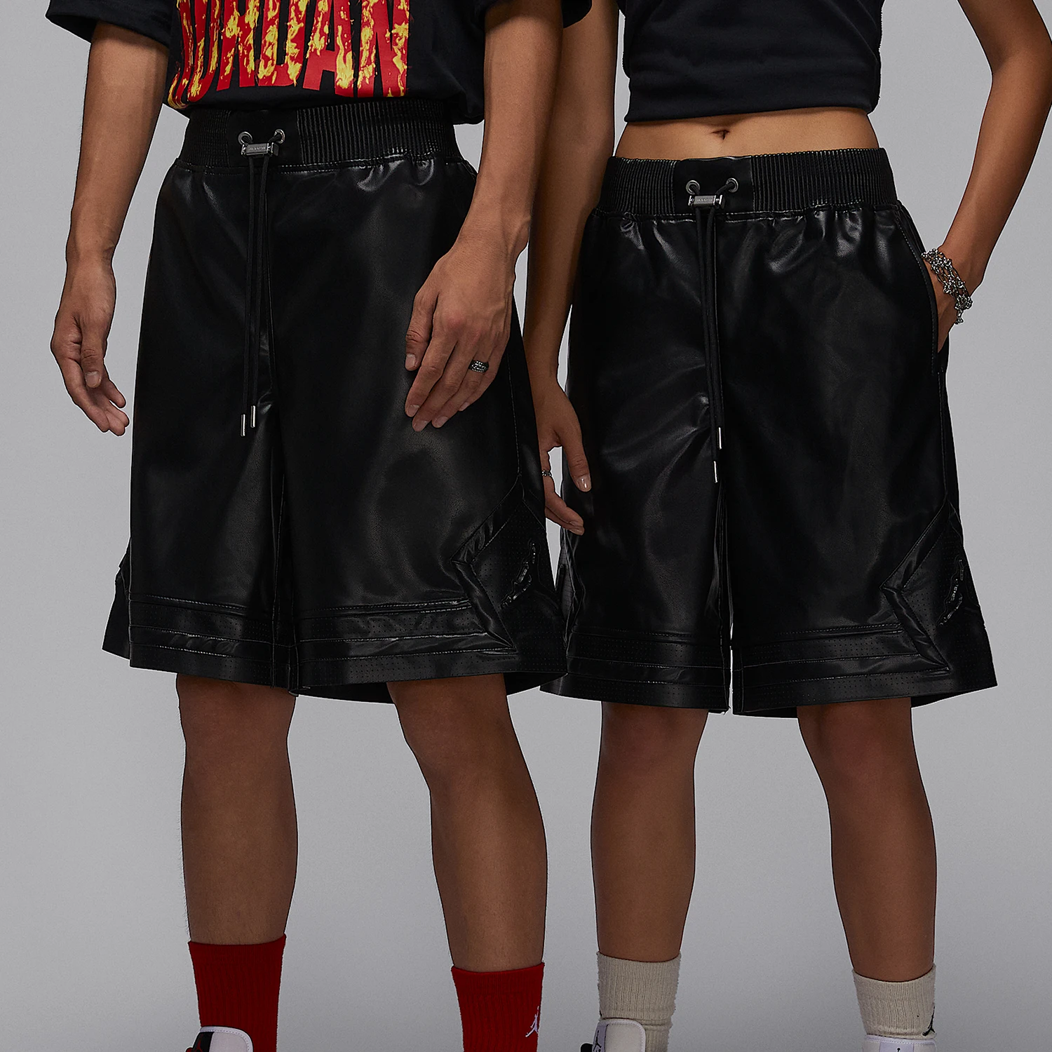 Nike Authentic Jordan Men's Leather Basketball Casual Sports Shorts HV0078-010