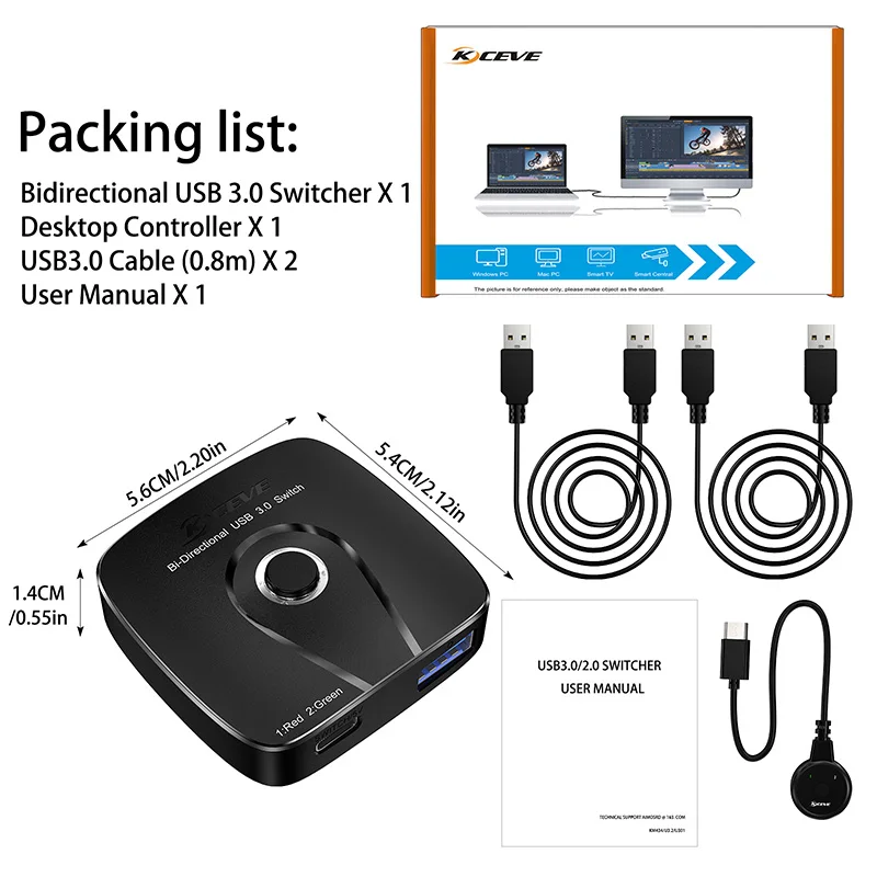 Répartiteur Internet multifonction 2 en 1 sortie/1 en 2 sorties, commutateur de jeu, Plug and Play, usb 3.0, Swtich, 2 pièces, 1 imprimante bidirectionnelle