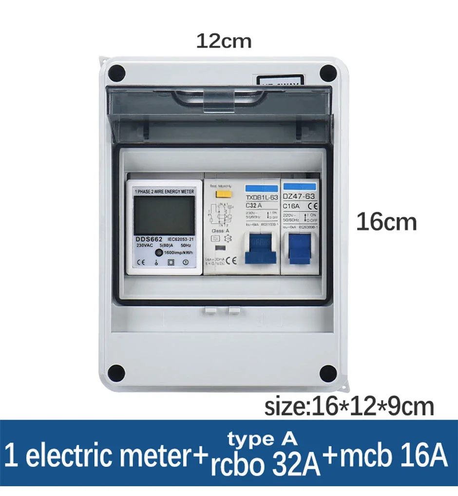 Waterproof Electrical Distribution Box With Circuit Breaker MCB Household Switch Power Plastic Junction Wire Box IP65