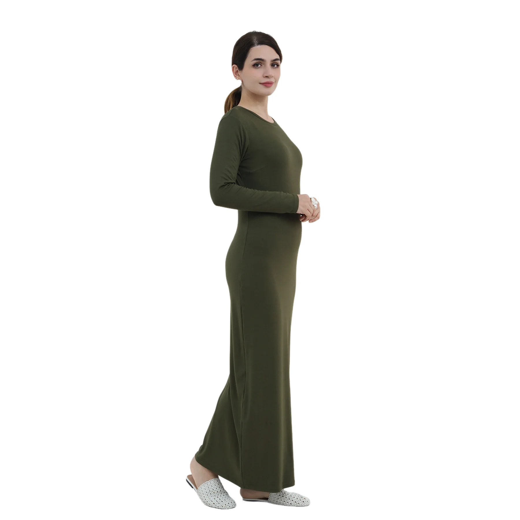 

Womens Abayas Islamic Arabian Dress Long Sleeve Muslim Prayer Dubai Kaftan Long Robes Loose Basic Maxi Long Dress Dubai Kaftan