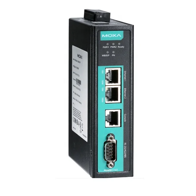MOXA 1-port Modbus RTU/ASCII/TCP/EtherNet/IP to PROFINET gateway MGate 5103-T