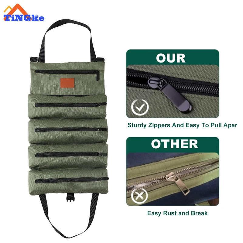 Multi-Functional Tool Bag, Wheeled Large Capacity, Thickened Organizer Tools, Hand ToolKit Wear-Resistant and Waterproof