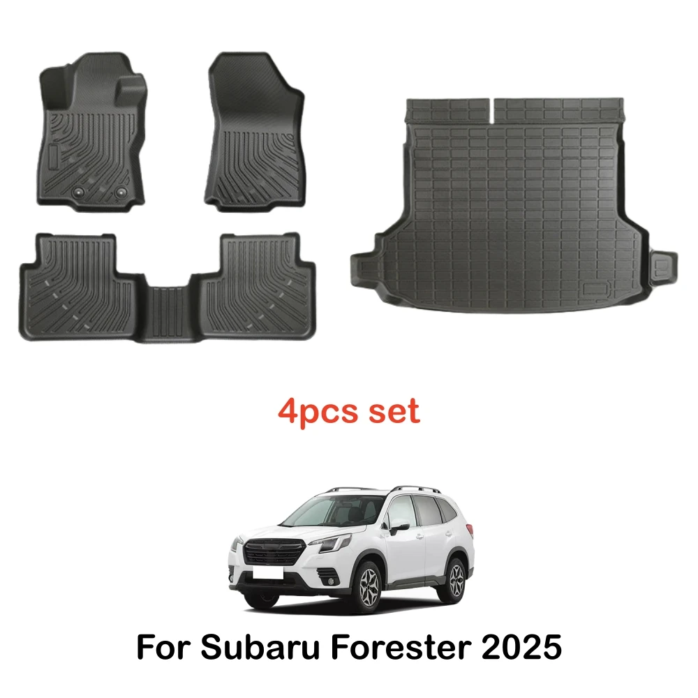 Für Subaru Forester 2025 TPE 3D Autofußmatten Kofferraummatte Wasserdicht Allwetter-Rückenlehnenmatte TPE Linkslenker – Detail 8