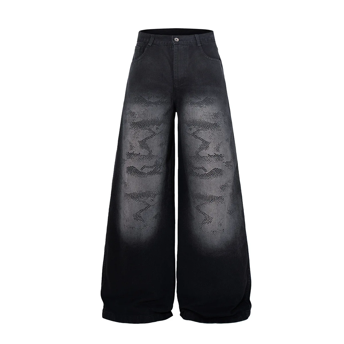 

Новые мужские широкие джинсы 2026 года, плотные, с эффектом потертости, в стиле High Street, свободного кроя, удлиненные, американские повседневные джинсовые брюки, мешковатые штаны