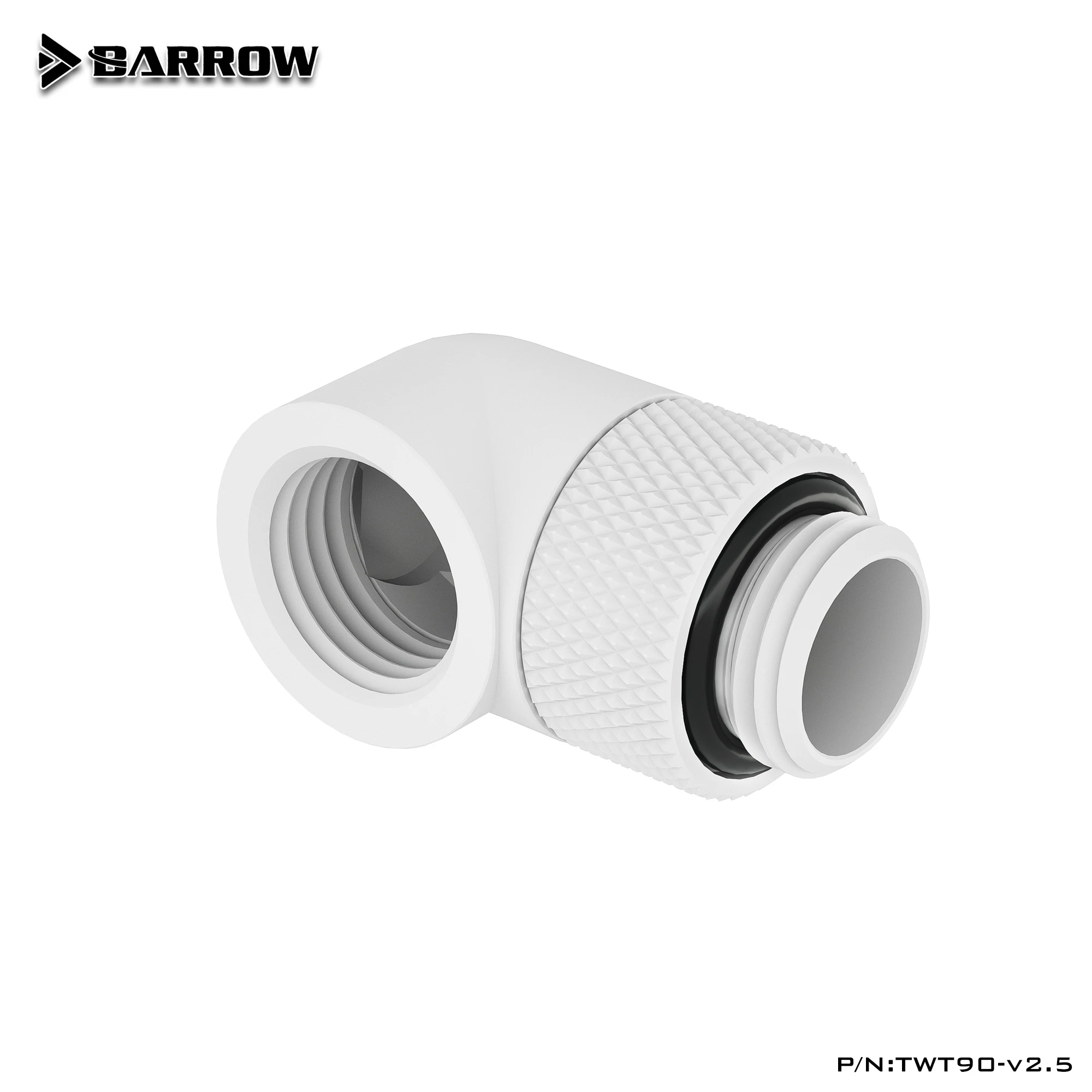 Barrow PC-Wasserkühlung, rotierende Armaturen, Rohrverbinder, Schiebeschlauch, 90-Grad-Wasserkühler, Kühlkörper-Gadget, Adapter TWT90-v2,5