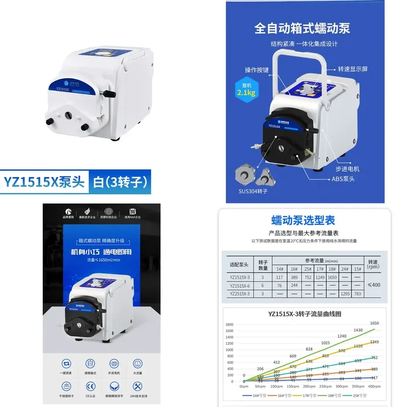 for Peristaltic Pump Large Flow Box Filler Suction Electric Circulating Small Titration Laboratory Self-priming Pump