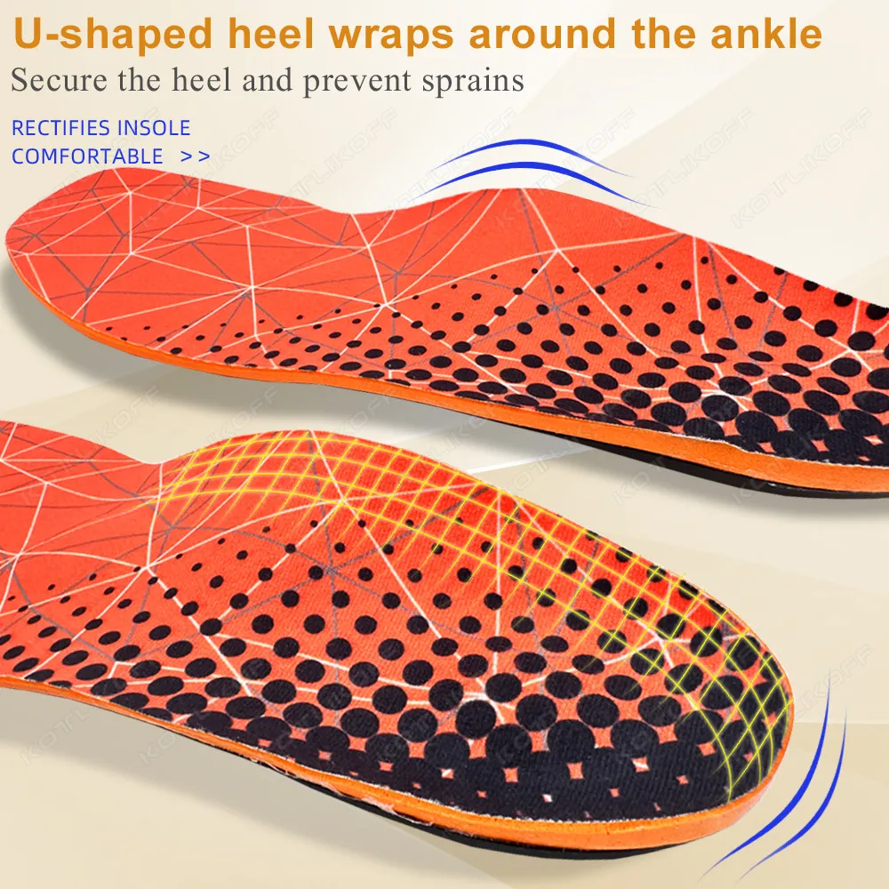 KOTLIKOFF Orthopedic Sport Insole Men Women Comfort Sneaker Flat Feet High Arch Support Orthotic Insoles Plantar Fasciitis Sole