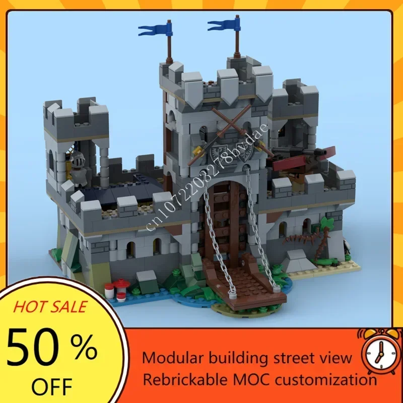 910PCS MOC Medieval Castle Custom Puzzle Model Falcon King's Castle Technical  DIY Technology Assembly Set Child Holiday Gift