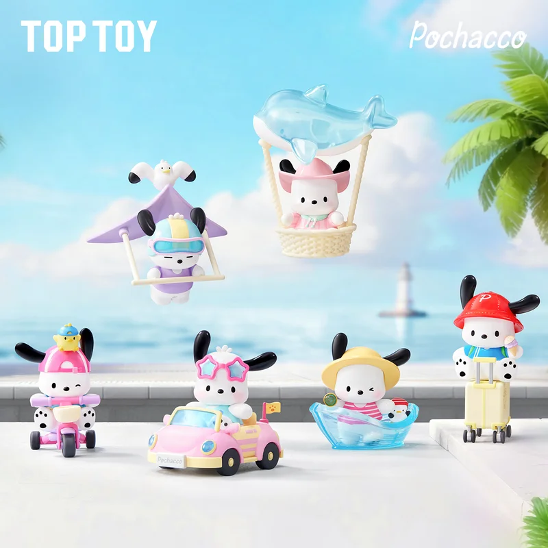 الجديد في المخزون Toptoy Pochacco سلسلة مذكرات السفر مفاجأة صندوق أعمى لطيف سطح المكتب حلية جمع لعبة هدية عيد ميلاد لفتاة
