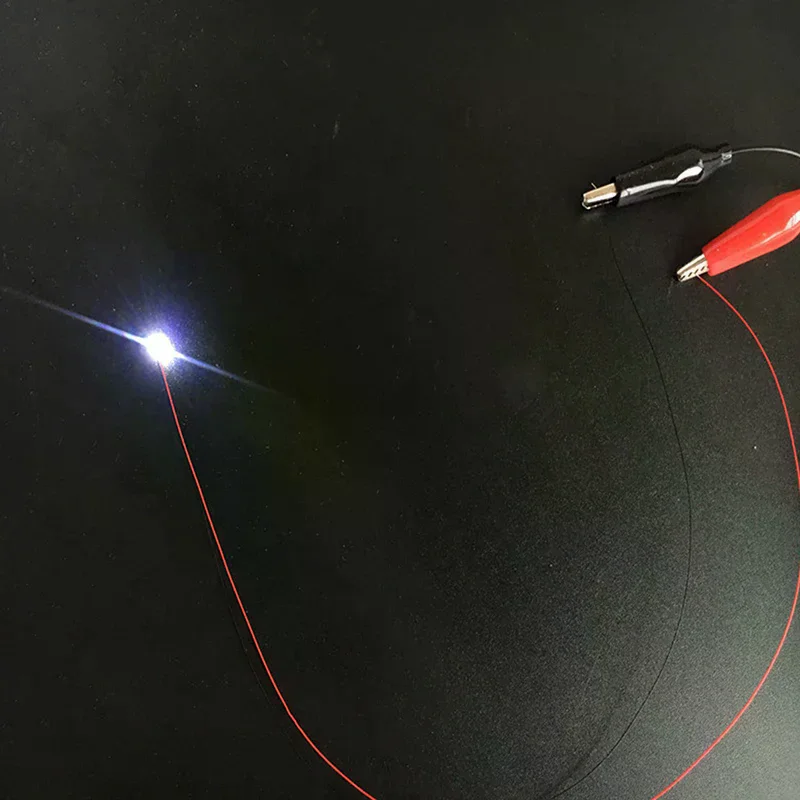 10pcs 0805 FLASHING LED SMD Lamp Wired Micro Litz Led Pre-soldered Chip Wired 30cm 3V Railway Model Toy Light DIY Leads Wires