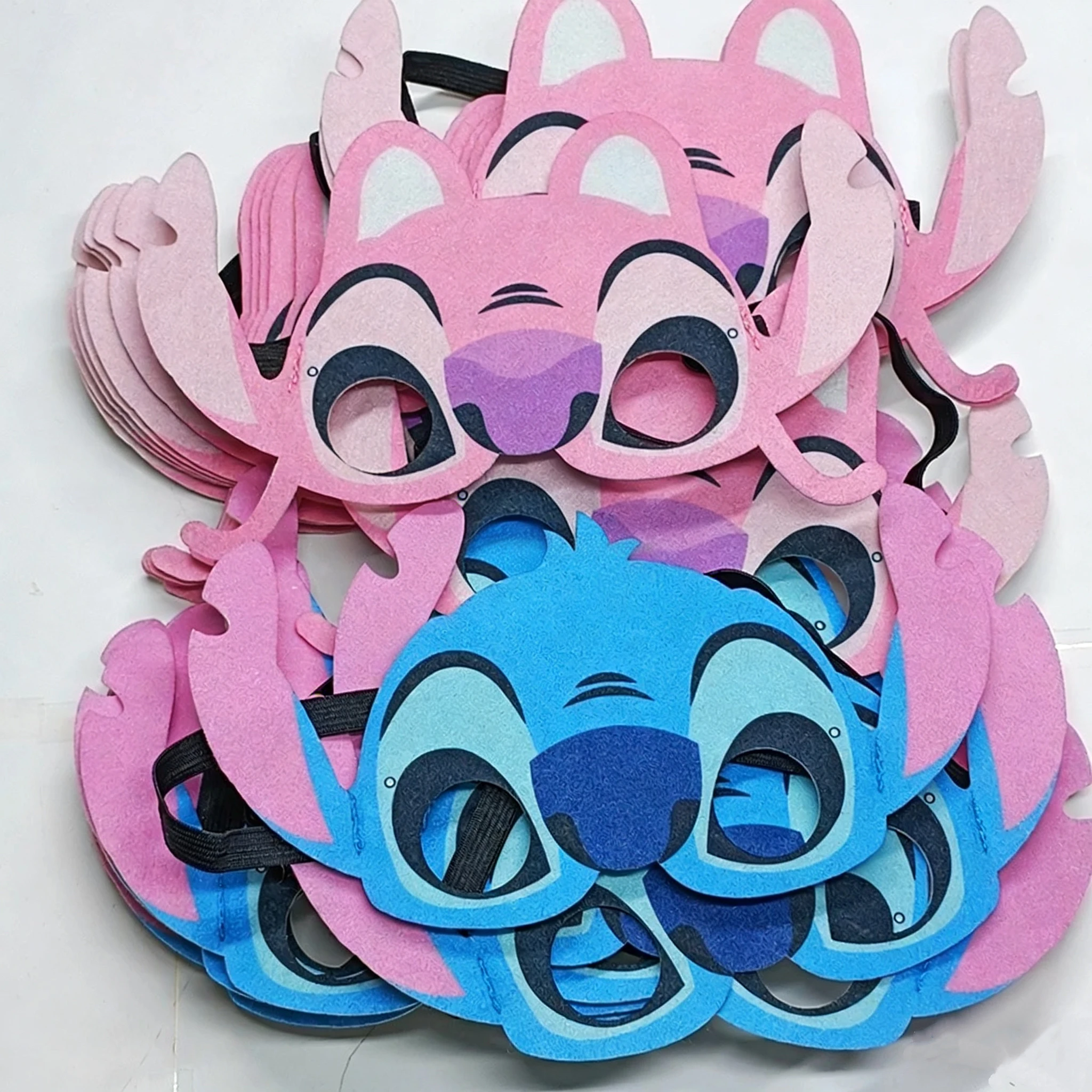 1/2/5/10 Uds. Máscaras de Halloween de Lilo & Stitch-Conjunto de disfraz de Cosplay para niños, regalos de vestir para fiesta de cumpleaños y Navidad para niños