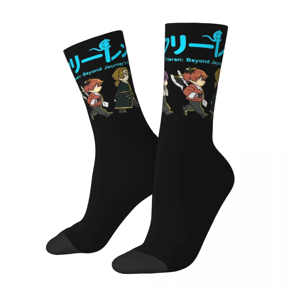 

Frieren Beyond Journey's End Design Theme Crew Socks Merch for Men Breathable Sock