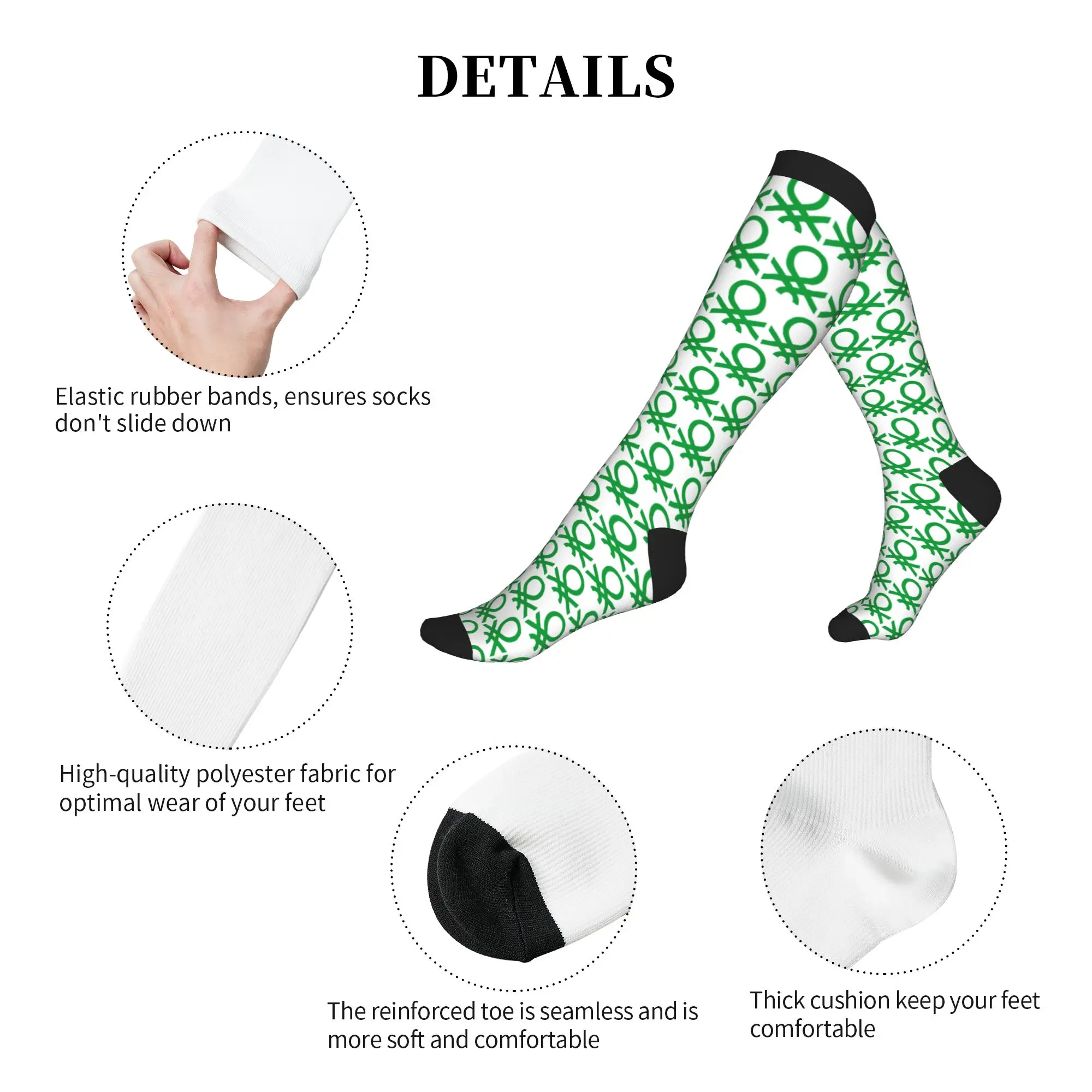 United Colors Of Benettons Men's Sports Compression Socks Unisex Novelty  Spring Summer Autumn Winter Dress Socks view 5