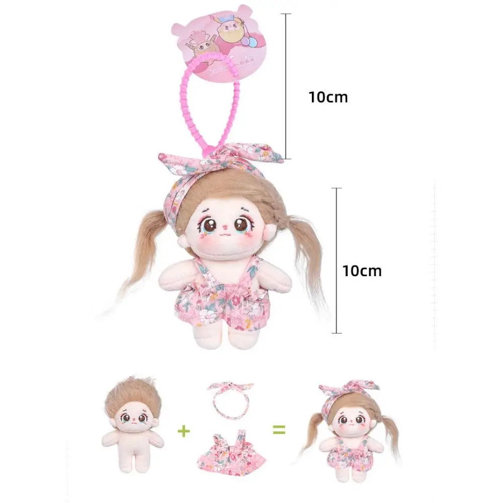 Nueva ropa de muñeca de fibra hecha a mano duradera muñeca colgante algodón Kawaii muñeca ropa hecha a mano 10CM