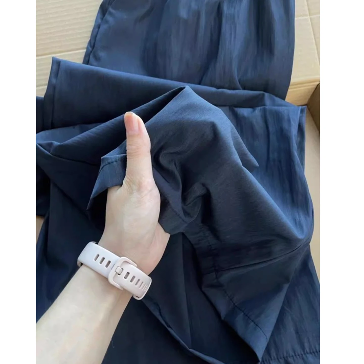 High Waist Drapey Wide Leg Pants Women Summer Thin Large Size Flattering Loose Pear Shaped Body Straight Casual Trousers
