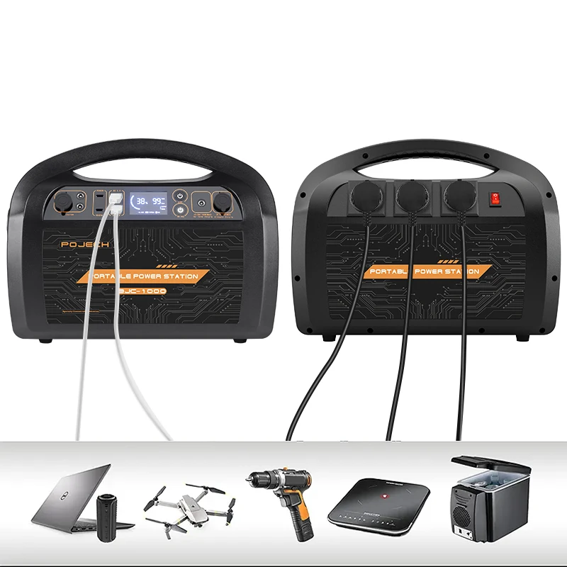 رحلة التخييم في الهواء الطلق البطارية الشمسية إمدادات الطاقة في حالات الطوارئ 330 واط 500 واط 1000 واط محطة الطاقة المحمولة لوحة طاقة شمسية #3