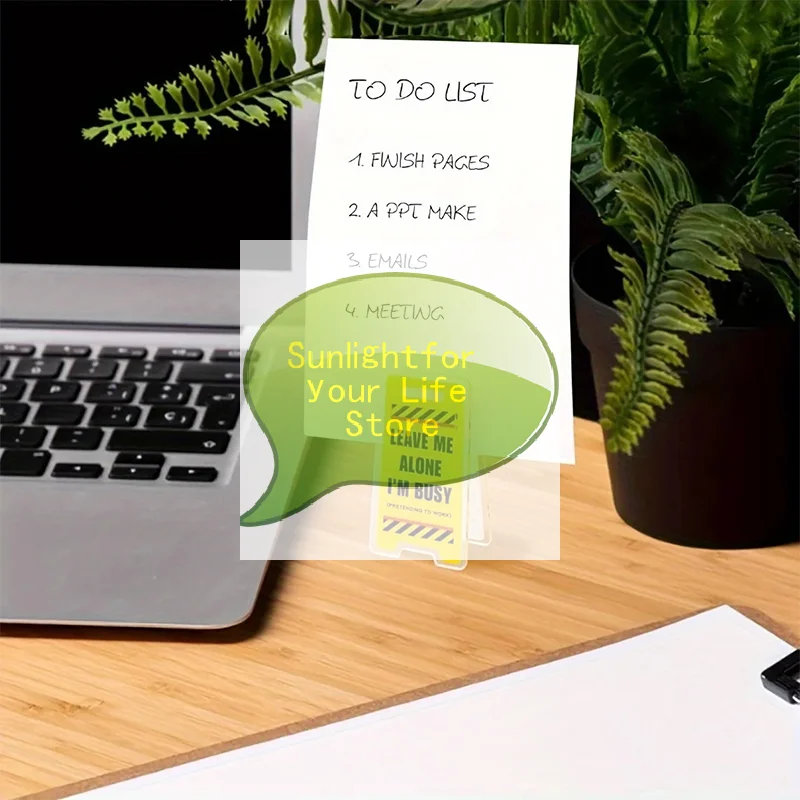 Acrylic Desk Decoration ‘Leave Me Alone, I'm Busy’ - Humorous Office Decoration Humour Gifts For Men And Women Room Decorations