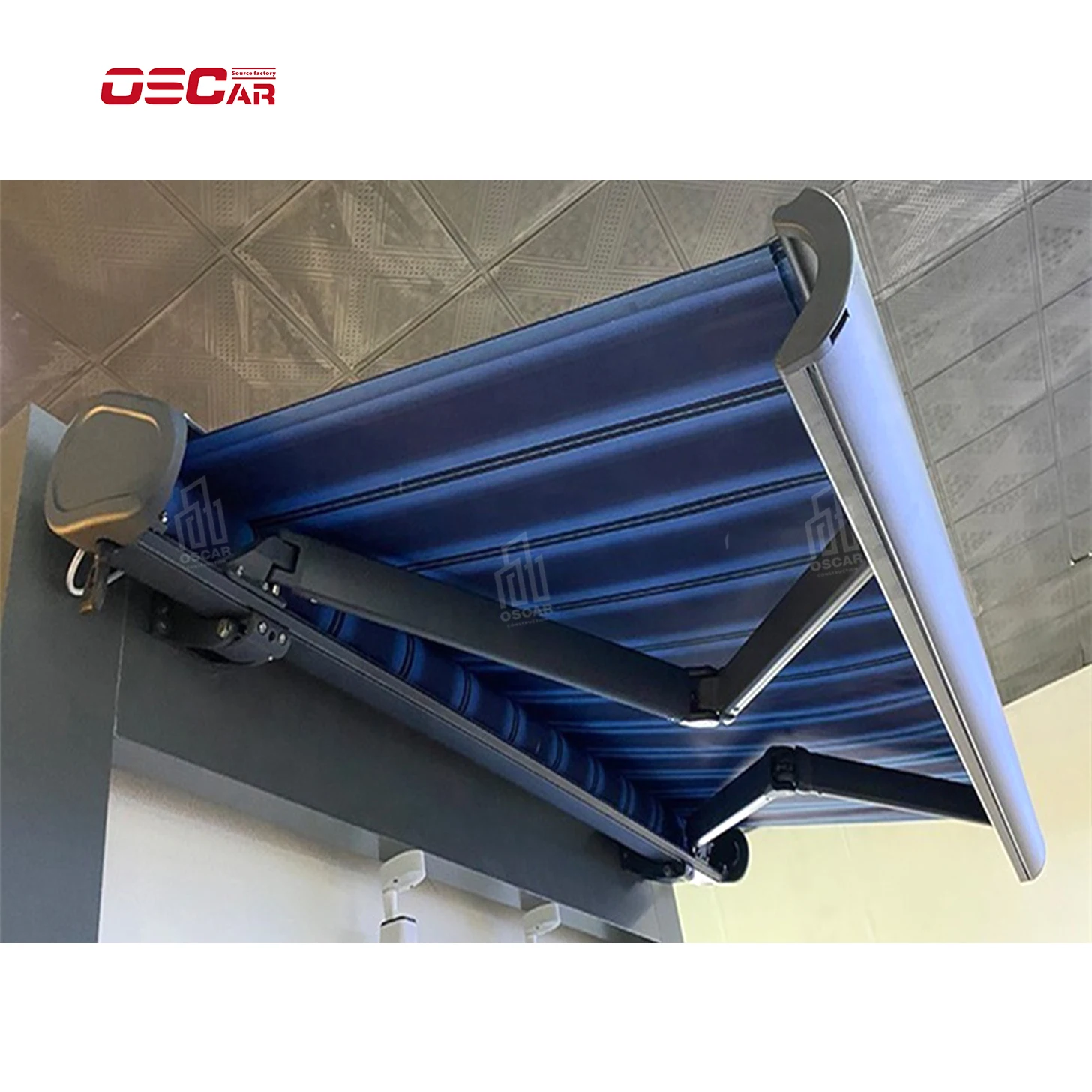 Aluminum folding arm awning motorized retractable awnings full cassette awning 4x3m 5x3m 4x2m 3x2m