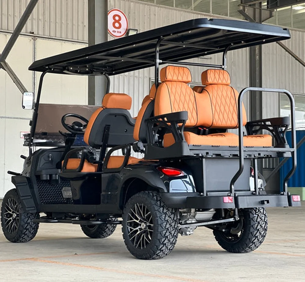 Wholesale Factory Supplier Suitable Electric Golf Cart 6 Seaters 5KW Golf Cart 4wd 48V/72V Lithium Battery Electric Golf Cart